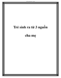 Trẻ sinh ra từ 3 nguồn cha mẹ