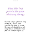 Phát hiện loại protein liên quan bệnh ung thư tụy