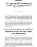 Tình trạng stress của cán bộ và giảng viên trường Đại học Y tế Công cộng và một số yếu tố liên quan
