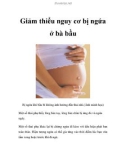 Giảm thiểu nguy cơ bị ngứa ở bà bầu