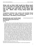 Khảo sát sự khác biệt huyết áp động mạch chủ trung tâm và huyết áp động mạch cánh tay ở người cao tuổi điều trị tại Khoa Nội cán bộ - Bệnh viện Trung ương Quân đội 108