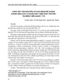 Khảo sát căn nguyên và khả năng đề kháng kháng sinh của vi khuẩn gây viêm phổi thở máy tại Bệnh viện Quân y 175