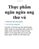 Thực phẩm ngăn ngừa ung thư vú