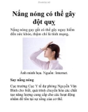 Nắng nóng có thể gây đột quỵ