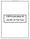 CRM là giải pháp tất yếu đối với Việt Nam