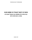 Khái niệm và thuật ngữ cơ bản sử dụng trong các nghiên cứu khoa học sức khỏe định lượng