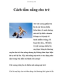 Cách tắm nắng cho trẻ