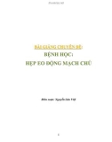 Bài giảng chuyên đề Bệnh học: Hẹp eo động mạch chủ - Nguyễn Lân Việt