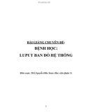 Bài giảng chuyên đề Bệnh học: Luput ban đỏ hệ thống