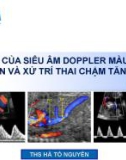 Vai trò của siêu âm doppler màu trong chẩn đoán và xử trí thai chậm tăng trưởng - Th.S Hà Tố Nguyên