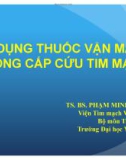 Bài giảng Sử dụng thuốc vận mạch trong cấp cứu tim mạch - TS. BS. Phạm Minh Tuấn