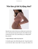 Nên làm gì khi bị động thai?