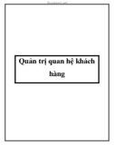 Quản trị quan hệ khách hàng