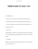 NHIỄM KHUẨN HẬU SẢN