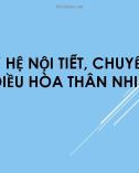 Bài giảng Sinh lý hệ nội tiết, chuyển hóa, điều hòa thân nhiệt - ThS. BS. Trần Quang Thảo