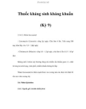 Thuốc kháng sinh kháng khuẩn (Kỳ 9)