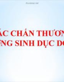 Bài giảng Chấn thương đường sinh dục sau đẻ