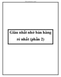 Giàu nhất nhờ bán hàng rẻ nhất (phần 2)