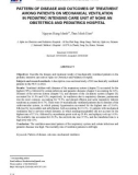 Mô hình bệnh tật và kết quả điều trị bệnh nhân thở máy tại khoa Hồi sức tích cực - Chống độc Bệnh viện Sản Nhi Nghệ An