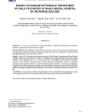 Khảo sát mô hình bệnh tật tại khoa Nhi Bệnh viện Tâm thần Hà Nội giai đoạn 2022-2023