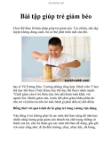 Bài tập giúp trẻ giảm béo