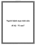 Người bệnh mạn tính nên đi bộ - Vì sao?