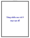 Tăng chiều cao với 9 mẹo cực dễ