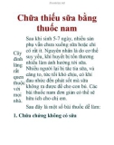 Chữa thiếu sữa bằng thuốc nam