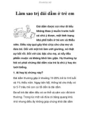 Làm sao trị đái dầm ở trẻ em