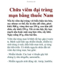 Chữa viêm đại tràng mạn bằng thuốc Nam