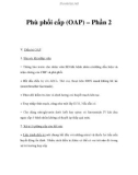 Phù phổi cấp (OAP) – Phần 2