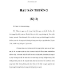 HẬU SẢN THƯỜNG (Kỳ 2)