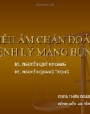 SIÊU ÂM CHẨN ĐOÁN BỆNH LÝ MÀNG BỤNG