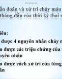 Chảy máu 3 tháng đầu