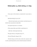 Khám phản xạ, dinh dưỡng, cơ vòng (Kỳ 2)