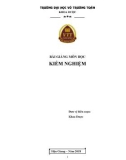 Bài giảng Kiểm nghiệm: Phần 1 - Trường ĐH Võ Trường Toản