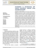 Investigation in manufacturing selfhealing cementitious materials using microbial technology