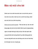 Bảo vệ mũi cho bé