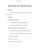 BÀI GIẢNG VẾT THƯƠNG NGỰC