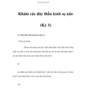 Khám các dây thần kinh sọ não (Kỳ 3)