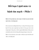 Rối loạn Lipid máu và bệnh tim mạch – Phần 1