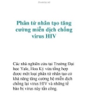 Phân tử nhân tạo tăng cường miễn dịch chống virus HIV