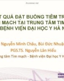 Đề tài: Kết quả đặt buồng tiêm truyền tĩnh mạch tại trung tâm tim mạch bệnh viện Đại học Y Hà Nội