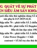 Bài giảng Tổng quát về sự phát triển siêu âm sản khoa