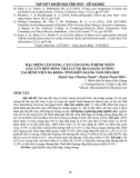 Đặc điểm lâm sàng, cận lâm sàng ở bệnh nhân gãy lún đốt sống thắt lưng do loãng xương tại Bệnh viện Đa khoa tỉnh Kiên Giang năm 2021-2022