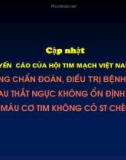 KHUYẾN CÁO VỀ ĐAU THẮT NGỰC KHÔNG ỔN ĐỊNH VÀ NHỒI MÁU CƠ TIM