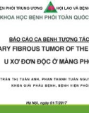 Bài giảng U xơ đơn độc ở màng phổi