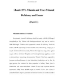 Chapter 071. Vitamin and Trace Mineral Deficiency and Excess (Part 11)