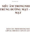 Bài giảng Siêu âm trong nhiễm trùng đường mật tắc mật - Trịnh Hoàng Nguyên