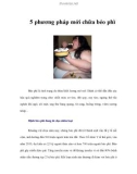 5 phương pháp mới chữa béo phì